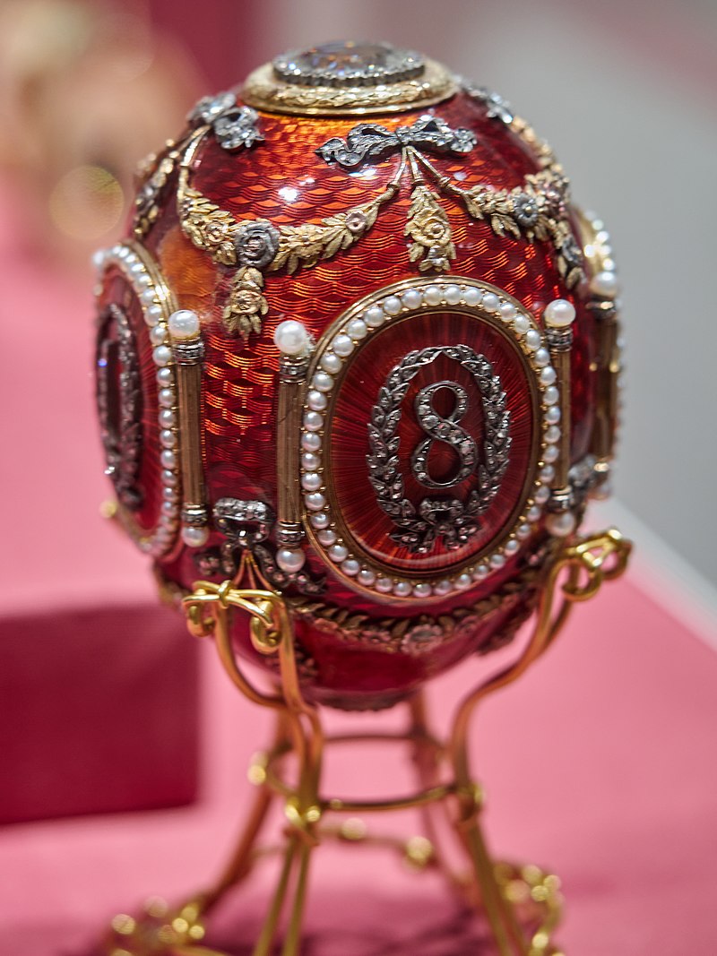 Uovo sul cocchio con cherubino Fabergé